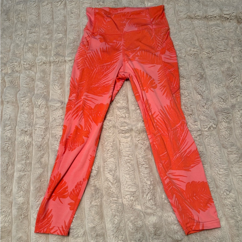 Nicole Miller Sport Coral and Pink Leggings